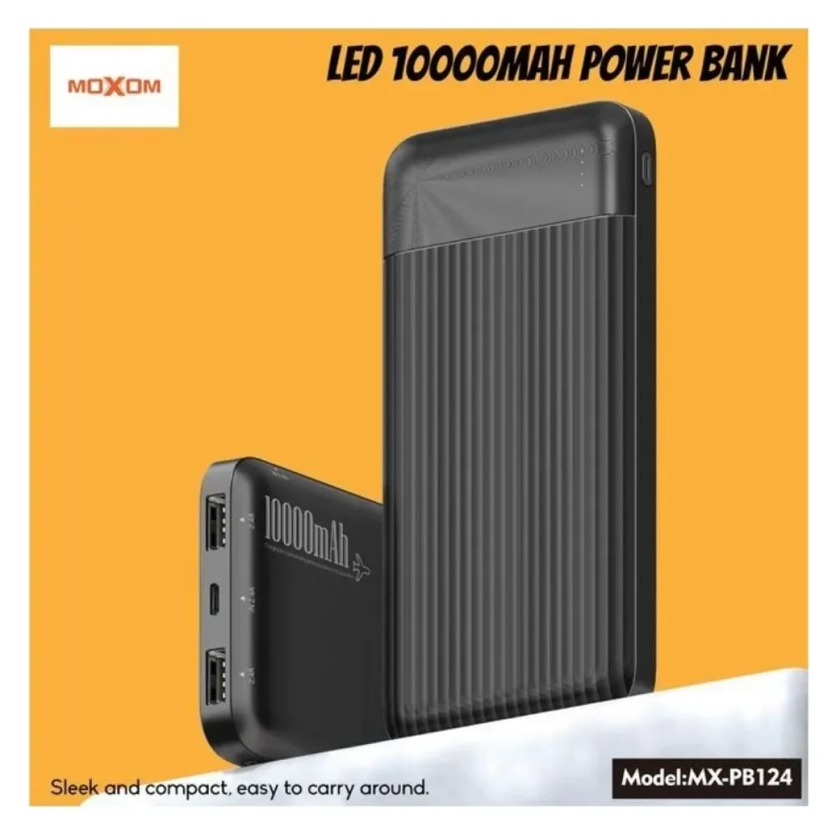 Moxom Power Bank 10000mAh MX-PB124 2.4A - Μαύρο - Photo7