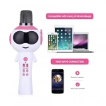 Παιδικό Ασύρματο Μικρόφωνο Karaoke Ρομπότ Andowl Q-MC838 Λευκό/Κόκκινο