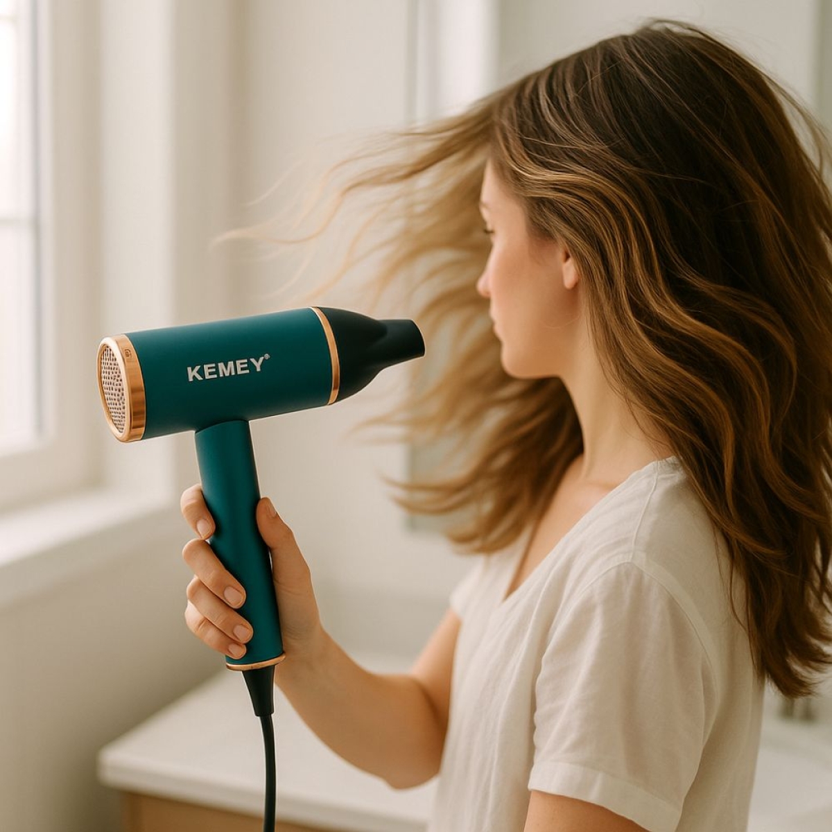 Πιστολάκι Μαλλιών Kemei 8225 - 3000 Watt Με Φυσούνα & Λειτουργία Ionic
