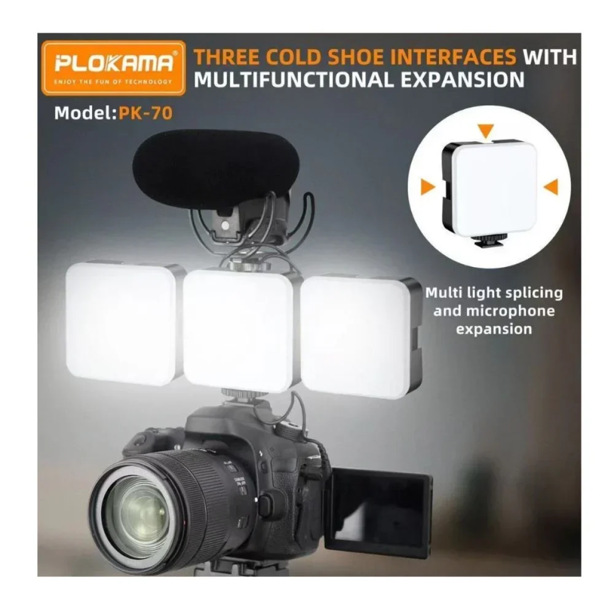 Plokama PK-70 Mini Led Video Light 800lm