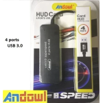 Πολλαπλό HUB 4 USB 3.0 Andowl Q-HU302 μαύρο - Image 2