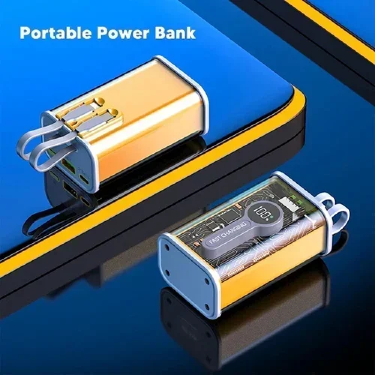 Power Bank γρήγορης φόρτισης 22.5W 15000mAh Andowl Q-CD1010 κίτρινο - Image 2