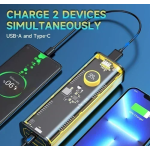 Power Bank γρήγορης φόρτισης 22.5W 30000mAh Andowl Q-CD1008 πορτοκαλί - Image 3