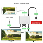 Προσαρμογέας οθόνης lightning σε HDMI+VGA Andowl Q-HD410 - Image 2