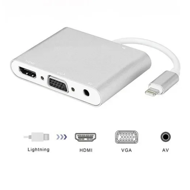 Προσαρμογέας οθόνης lightning σε HDMI+VGA Andowl Q-HD410
