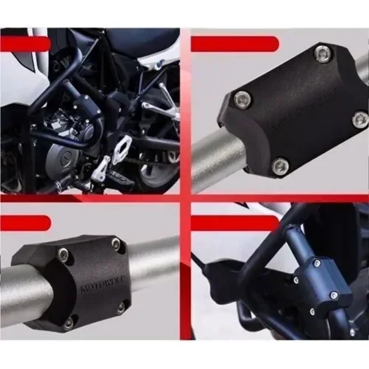 Προστατευτικό Block για κάγκελα μοτοσυκλέτας Motowolf MDL3701 - μαύρο - Image 4