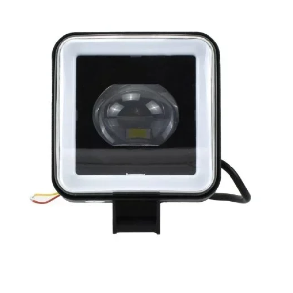 Προβολάκι LED 12/24V λευκού φωτισμού με πορτοκαλί Ring Light Andowl Q-D15 – μαύρο