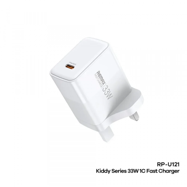 Remax Φορτιστής Χωρίς Καλώδιο με Θύρα USB-C 33W Λευκός (RP-U121) - UK Plug - Photo1