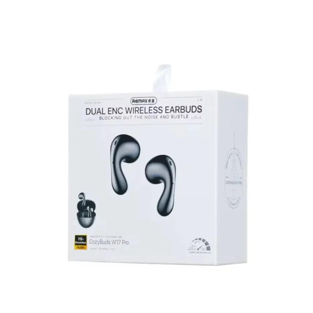 Remax W17 Pro Earbud Bluetooth Handsfree Ακουστικά με Θήκη Φόρτισης Γκρι - Photo3