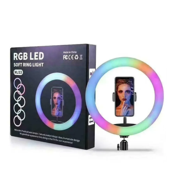 Ring Light MJ30 30.48cm RGB με Βάση για Κινητό