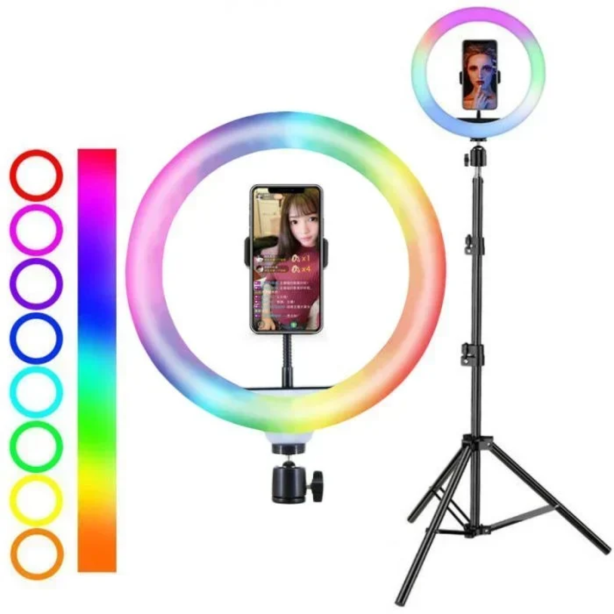 Ring Light MJ30 30.48cm RGB με Βάση για Κινητό - Image 4