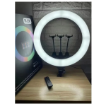 Ring Light MJ56 56cm RGB με Τρίποδο Δαπέδου & Βάση για Κινητό