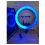 Ring Light MJ56 56cm RGB με Τρίποδο Δαπέδου & Βάση για Κινητό