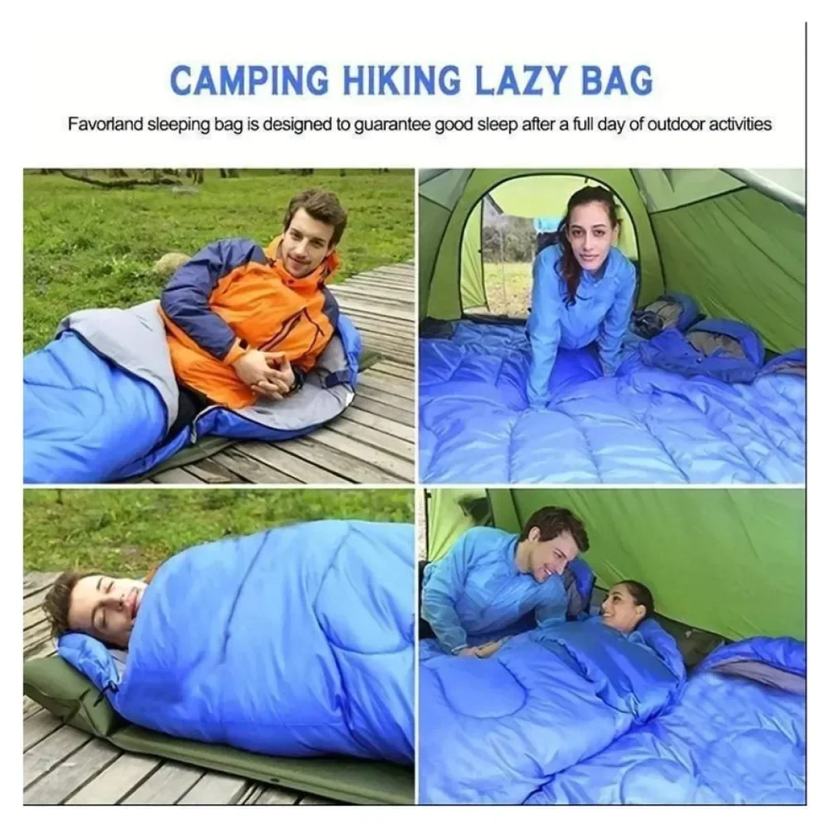 Sleeping Bag Μονό Γαλάζιο - Photo4