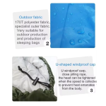 Sleeping Bag Μονό Γαλάζιο - Photo6
