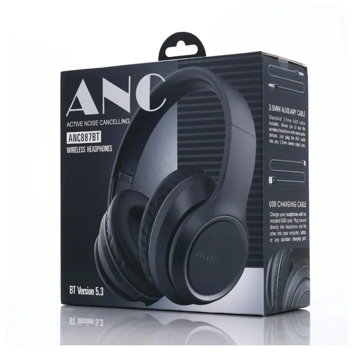 SY-ANC887BT Ασύρματα Bluetooth On Ear Ακουστικά Μαύρα - Photo4
