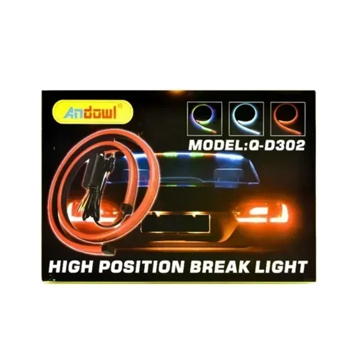 Ταινία LED STOP 12V 1m κόκκινου/κίτρινου/λευκού/RGB φωτισμού Andowl Q-D302 - Image 4