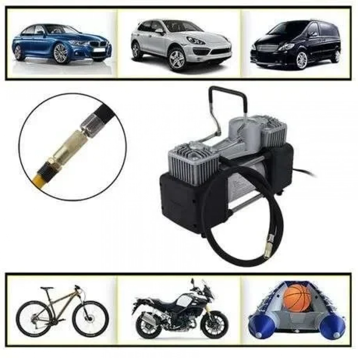 Τρόμπα αυτοκινήτου με καλώδιο αναπτήρα 12V Pervoi CTC-1102 - Image 4