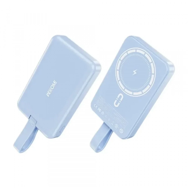Wekome WP-47 Power Bank Ασύρματης Φόρτισης PD15W και Ενσύρματης Φόρτισης 10000mAh, Γαλάζιο - Photo1