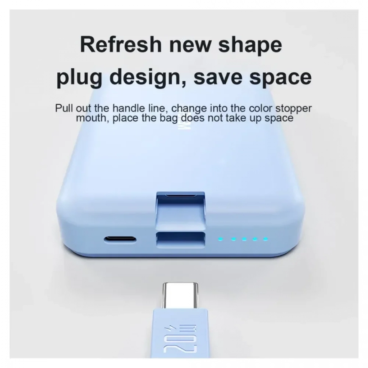 Wekome WP-47 Power Bank Ασύρματης Φόρτισης PD15W και Ενσύρματης Φόρτισης 10000mAh, Γαλάζιο - Photo4