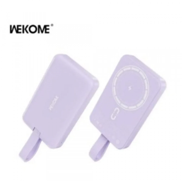 Wekome WP-47 Power Bank Ασύρματης Φόρτισης PD15W και Ενσύρματης Φόρτισης 10000mAh, Μωβ - Photo1
