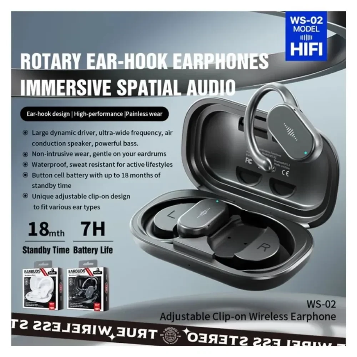 Wekome WS-02 Bluetooth Ασύρματα Ακουστικά - Λευκό - Photo2