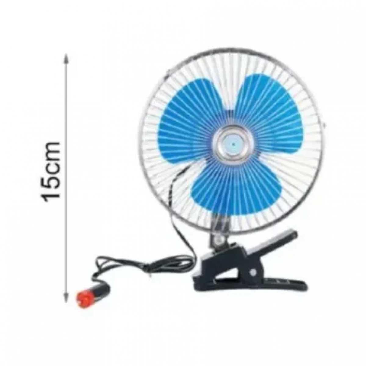 Mini Ανεμιστήρας Αυτοκινήτου 12V 15cm Σε Μπλε Χρώμα ΚΜΤ Tools 2002505