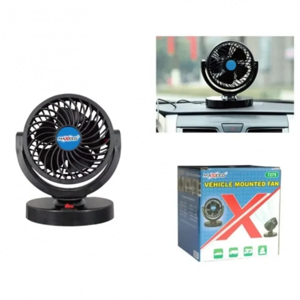 Mini Ανεμιστήρας Αυτοκινήτου 12V Μαύρο 7275 36594
