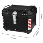 Μπαγκαζιέρα Μοτοσυκλέτας ABS45L Μαύρη 41*37*32cm 35654