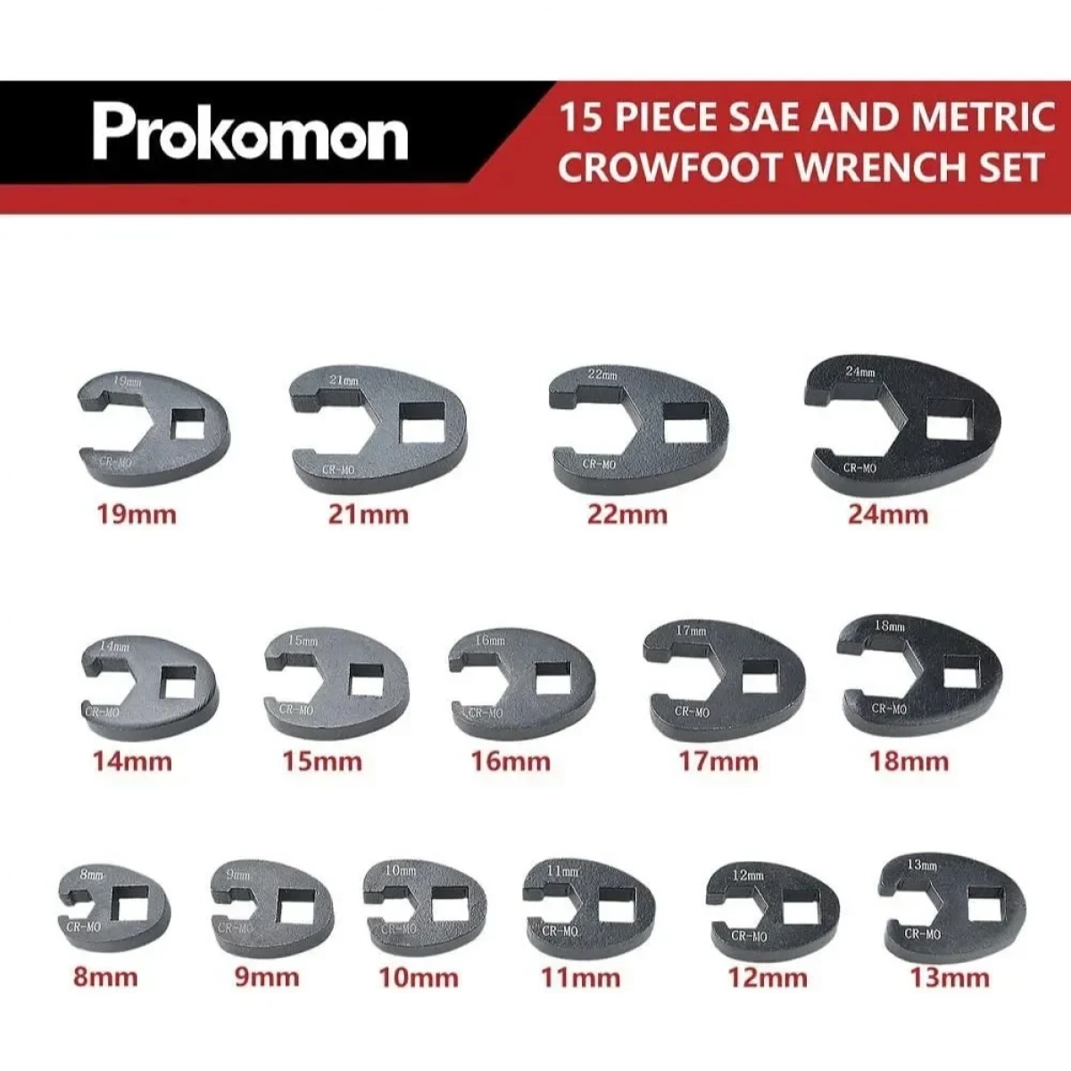 Σετ Kλειδιών 1/2" και 3/8" 15 τεμαχίων