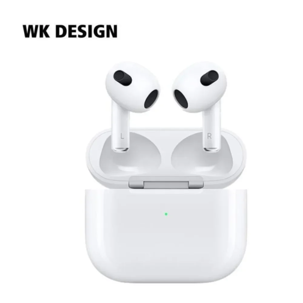 WK V03 In-ear Bluetooth Handsfree Ακουστικά με Θήκη Φόρτισης Λευκά - Photo1
