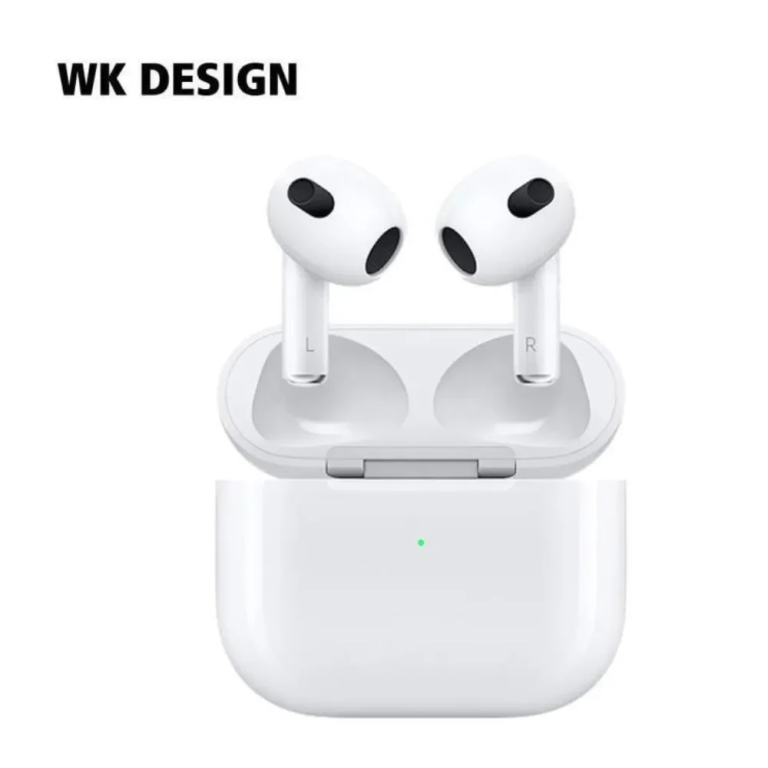 WK V03 In-ear Bluetooth Handsfree Ακουστικά με Θήκη Φόρτισης Λευκά - Photo1
