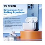 WK V05 In-ear Bluetooth Handsfree Ακουστικά με Θήκη Φόρτισης Λευκά - Photo2