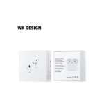 WK V05 In-ear Bluetooth Handsfree Ακουστικά με Θήκη Φόρτισης Λευκά - Photo3
