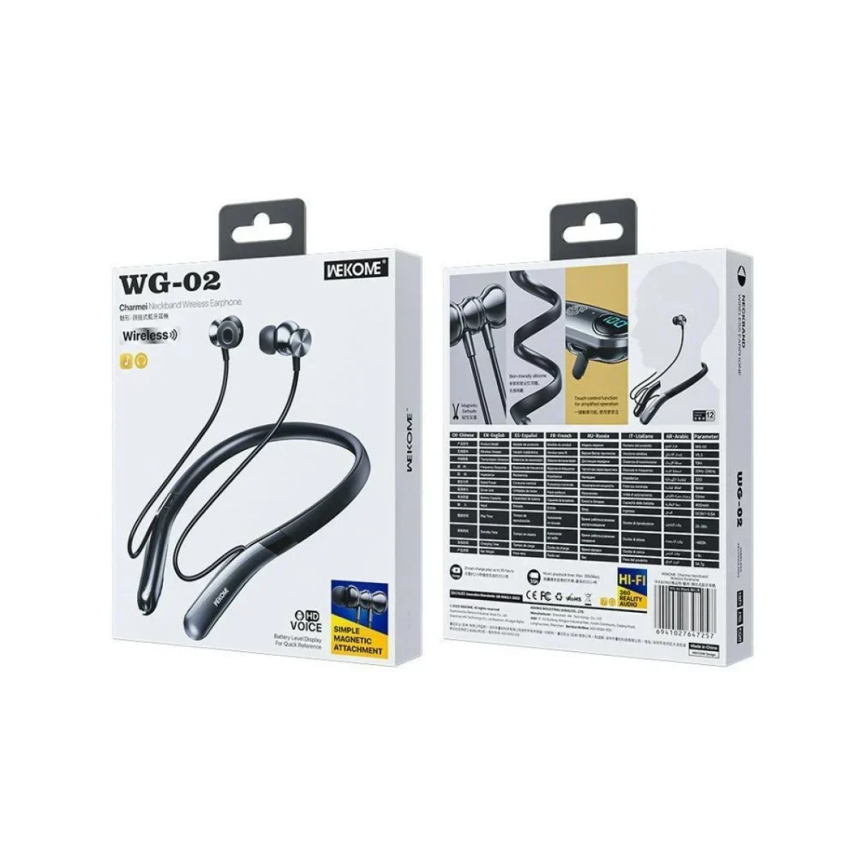WK WG-02 Earbud Bluetooth Handsfree Ακουστικά Μπλε - Photo3