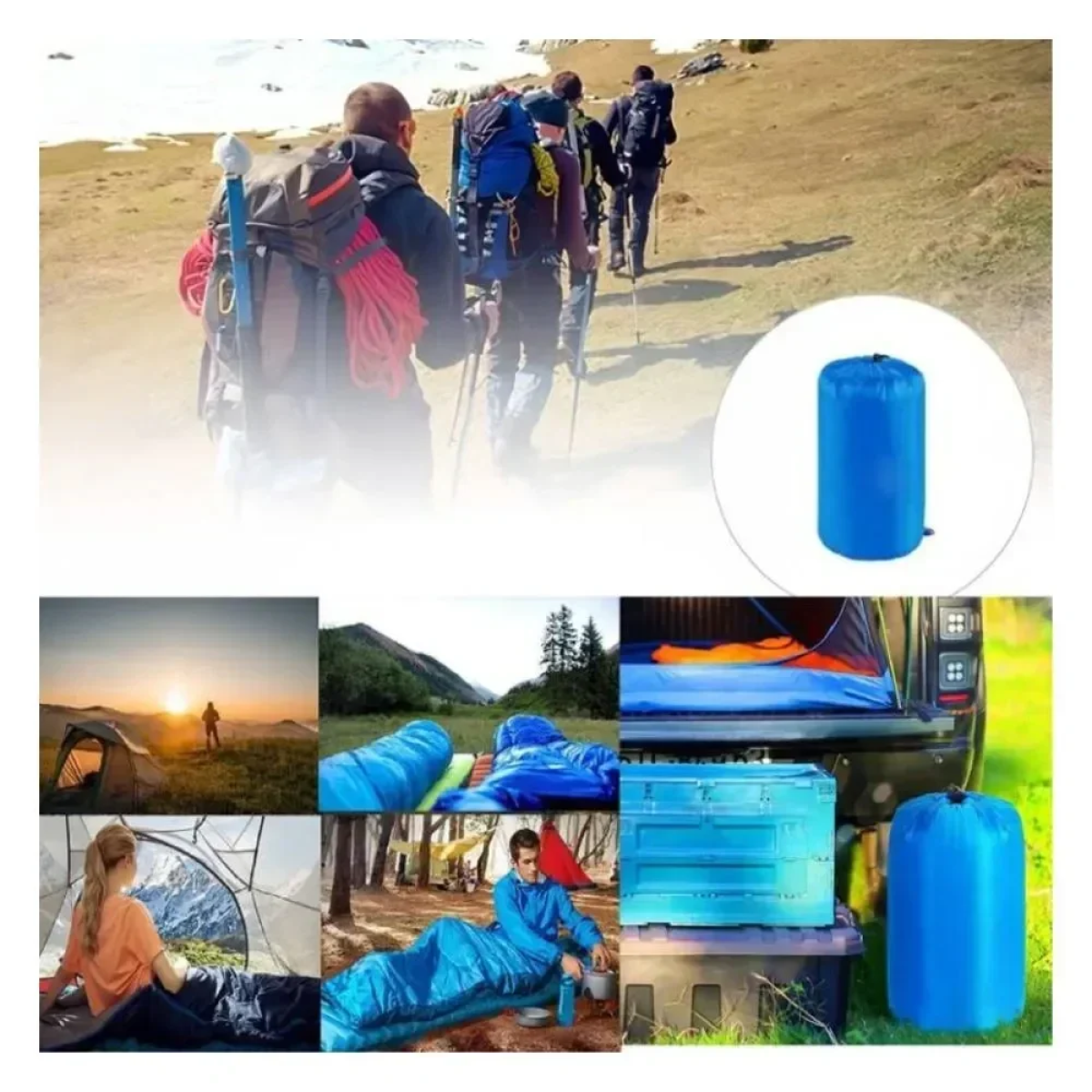 Υπνόσακος Sleeping Bag Με Κουκούλα Navy - Photo5