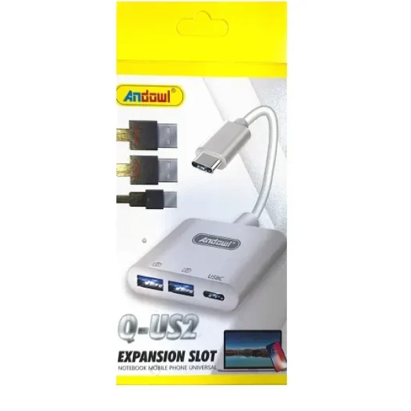 Υποδοχή επέκτασης Hub με σύνδεση USB-C Expansion Solt Andowl Q-US2