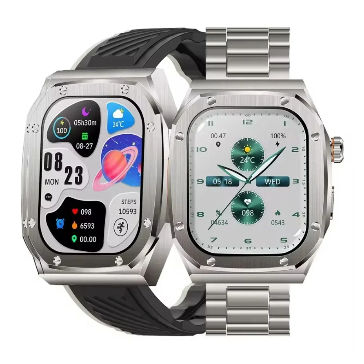 Z79 max smartwatch με Παλμογράφο Ασημί