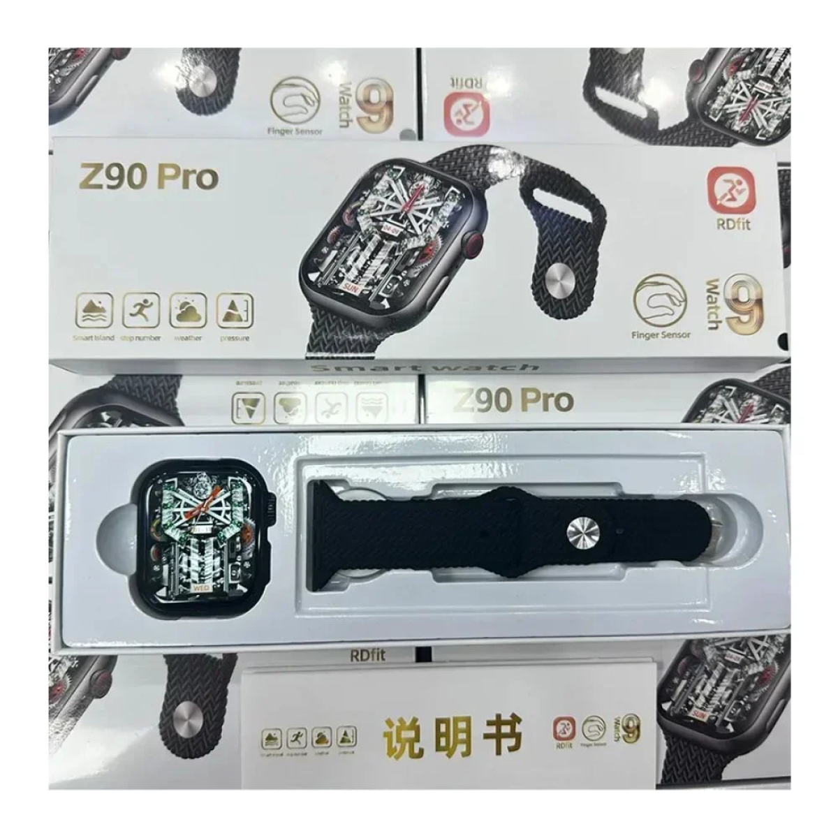 Z90 Pro 49mm Smartwatch με Παλμογράφο Μαύρο
