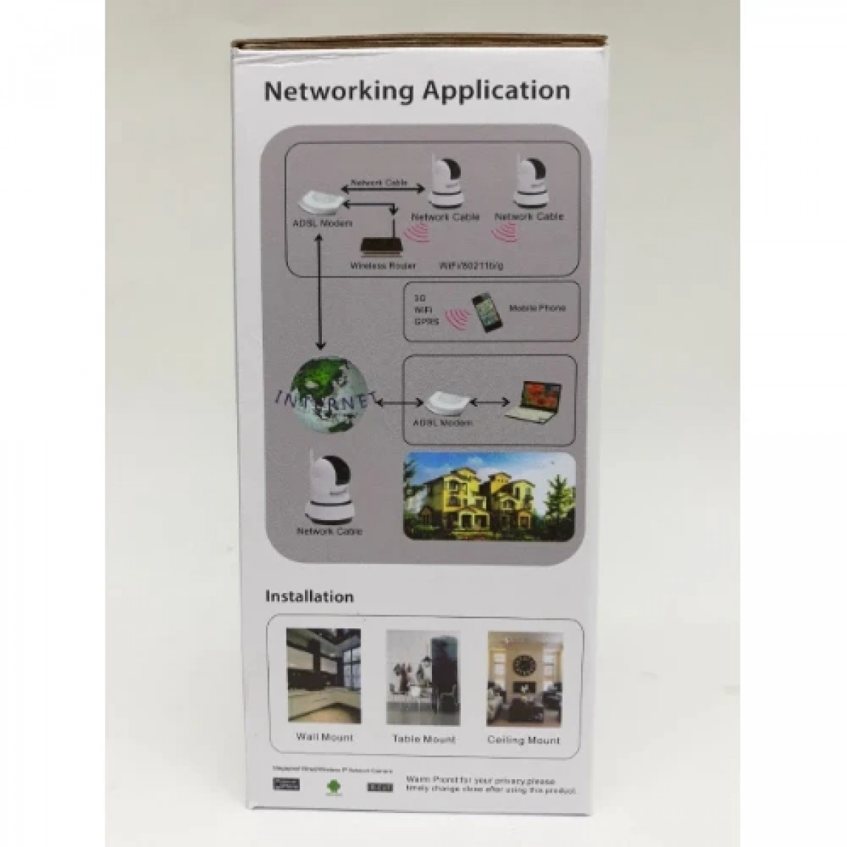 Intelligent Camera WiFi HD εσωτερικού χώρου 1,0 mPx περιστρεφόμενη