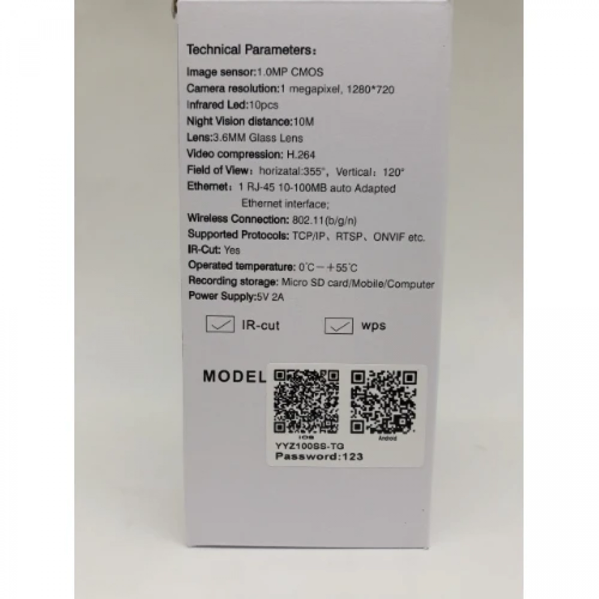 Intelligent Camera WiFi HD εσωτερικού χώρου 1,0 mPx περιστρεφόμενη