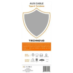 ​Καλώδιο Ήχου Type-C σε 3.5mm Jack male Technovo TN-M011 Μαύρο 1m