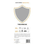 ​Καλώδιο Ήχου Lightning σε 3.5mm Jack male Technovo TN-M010 Μαύρο 1m