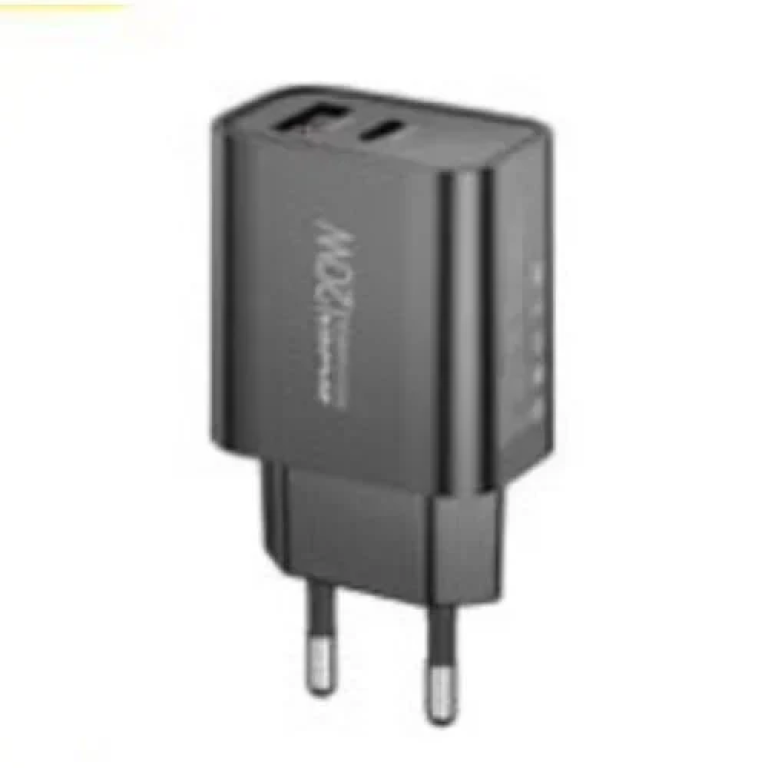 Γρήγορος Φορτιστής PD20W + QC3.0 με Θύρες USB και Type-C Μαύρο Awei PD60