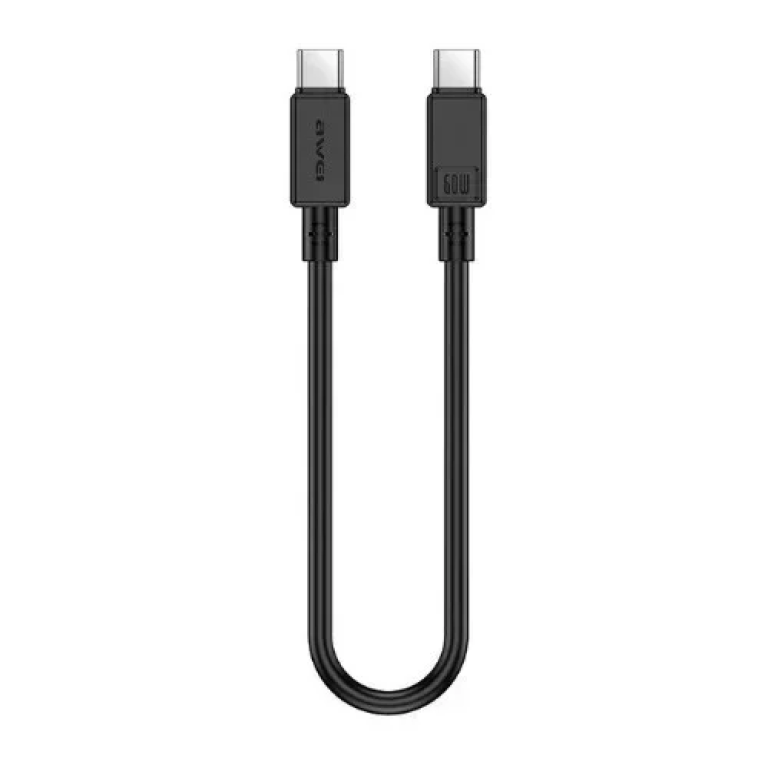 Καλώδιο Γρήγορης Φόρτισης 60W Type-C to Type-C 30cm για iPhone 15 AWEI CL-160T Μαύρο