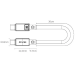 Καλώδιο Γρήγορης Φόρτισης 60W Type-C to Type-C 30cm για iPhone 15 AWEI CL-160T Μαύρο
