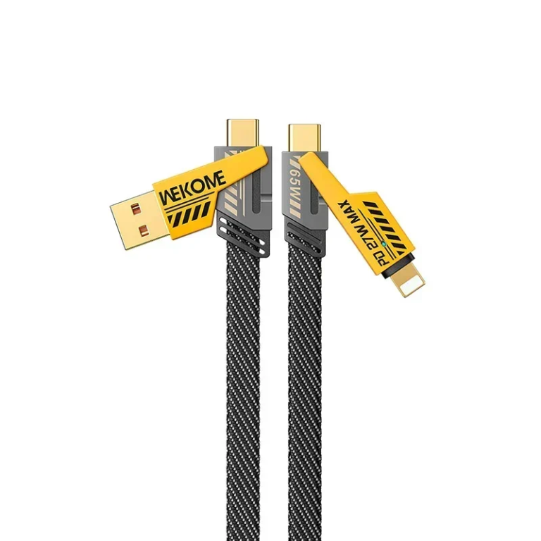 Μετατρέψιμο Καλώδιο Δεδομένων 65W 4 σε 1 USB/USB-C to iPh/Type-C Wekome WDC-25