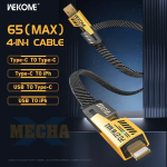 Μετατρέψιμο Καλώδιο Δεδομένων 65W 4 σε 1 USB/USB-C to iPh/Type-C Wekome WDC-25