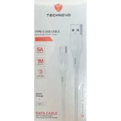 Technovo TN-D041 Καλώδιο USB to Lightning 5Α 1m - Λευκό