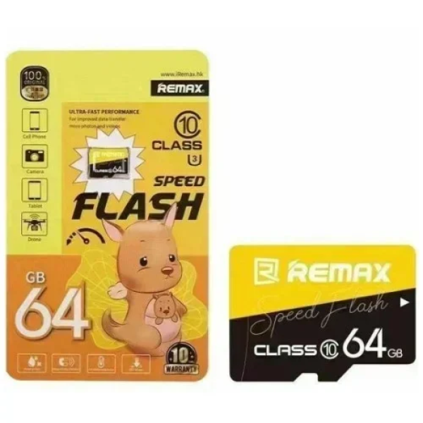 Remax Κάρτα Μνήμης microSDHC 64GB Class 10 High Speed ​​Flash Card